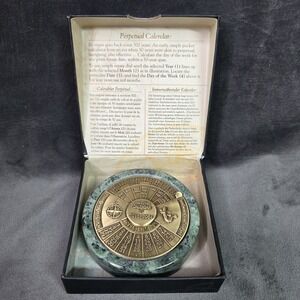 Authentic Models 50-Year Perpetual Calendar Bronze Jade 2015-2064